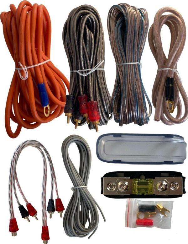 Sunask Sn-8Ga 8Ga Profesyonel Set Kablo 2 Adet Y Kablo Hediye Amfi Set Kablo 1. Sınıf Kalite - Image 1
