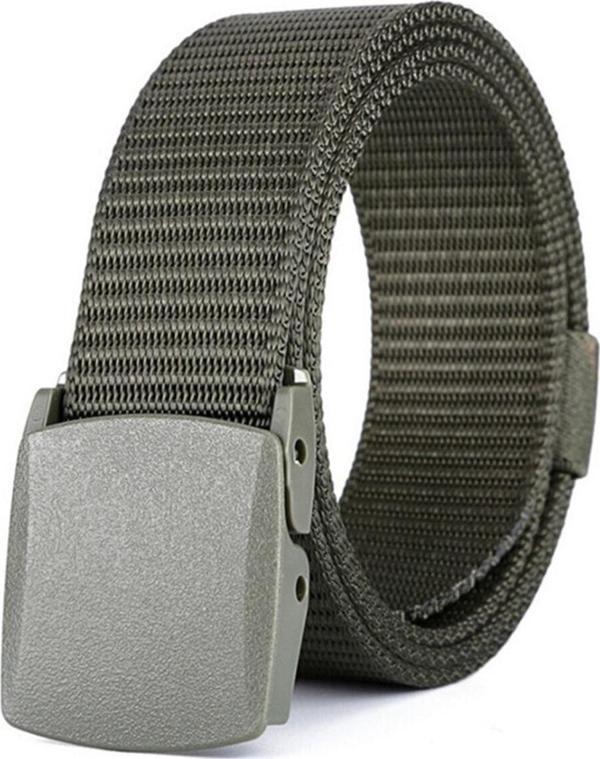 Kordak Haki Plastik Tokalı Kapaklı Kml Model Kaymaz Kemer Palaska - Image 1