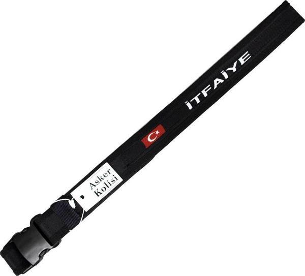 Asker Kolisi İtfaiye Yazılı Türk Bayraklı Palaska Kemer - İtfaiye Kemeri - Image 1