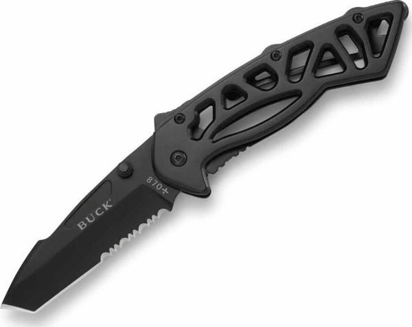 Buck 870 Bones Siyah Oksit Testere Ağızlı Çakı - Image 1