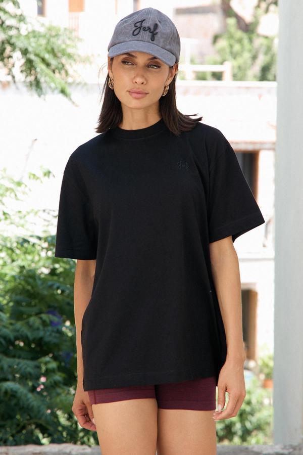 Aura Oversize T-Shirt Siyah - Image 1