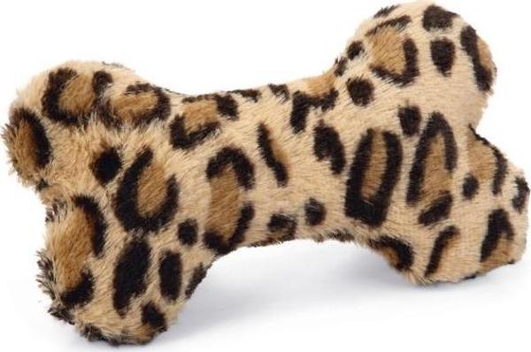 Beeztees Köpek Oyuncağı, Sesli, Kemik, Peluş, Siyah/Kahverengi, 18x13x3cm - Image 1