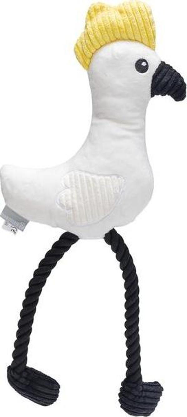 Beeztees Köpek Oyuncağı, Sesli, Papağan, Peluş, Beyaz, 42x19,5x6cm - Image 1