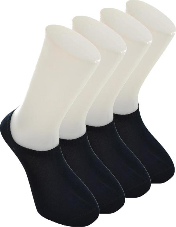 Dündar Erkek 4 lü Plus Dikişsiz Kokulu Bambu Sneaker Görünmez Çorap - Image 1