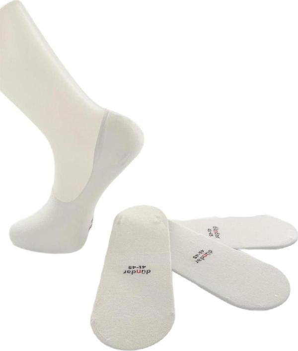 Dündar Erkek Plus 4 lü Topuk Destek Silikonlu Dikişsiz Kokulu Bambu Babet Çorap  - Image 1