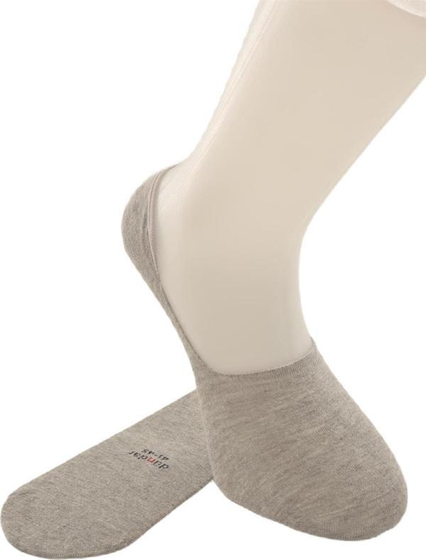 Dündar Erkek Plus Topuk Destek Silikonlu Dikişsiz Pamuk Babet Çorap - Image 1