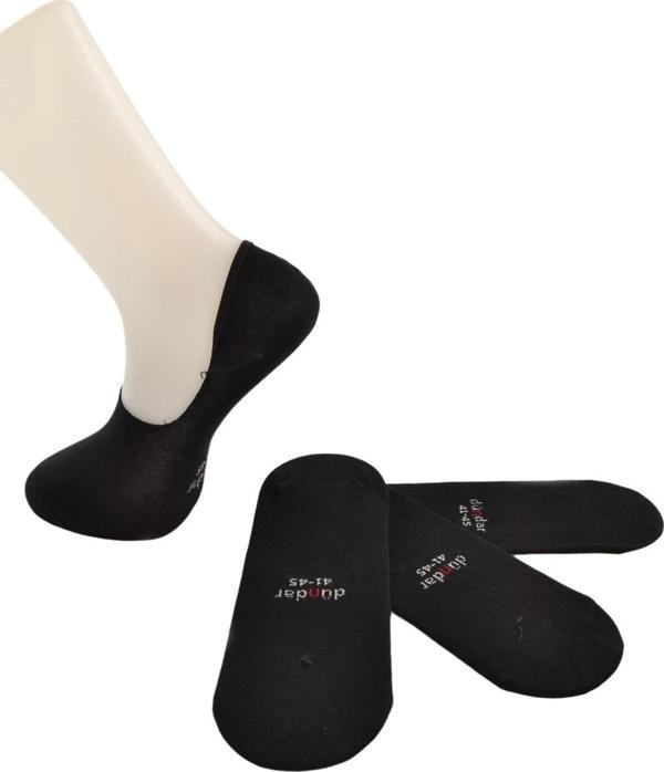 Dündar Erkek 4 lü Plus Topuk Destek Silikonlu Dikişsiz Pamuk Babet Çorap - Image 1