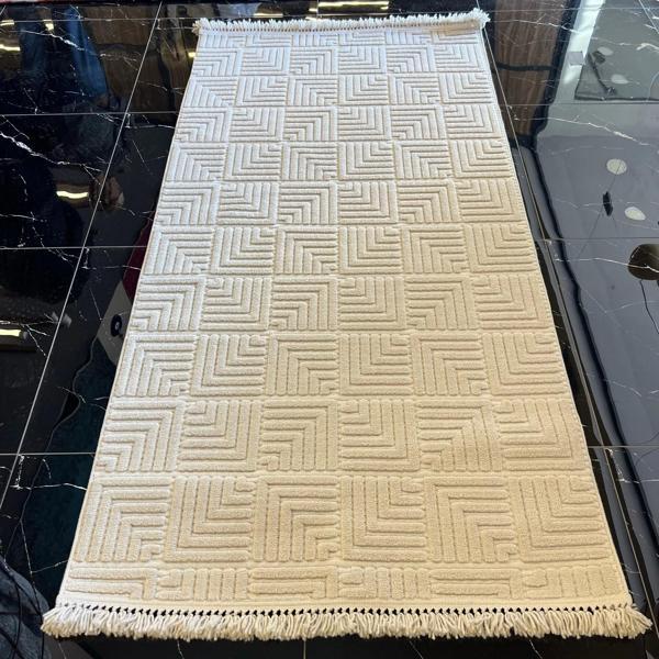 Hoom Rugs Design 1062 Bej Yumuşak Dokulu Desensiz İskandinav Halı - Image 1