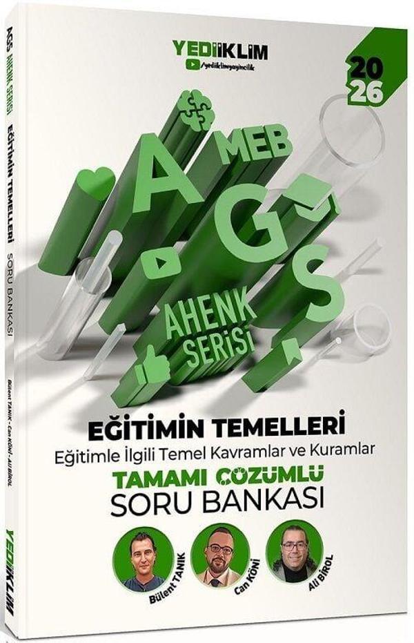 Yediiklim 2026 MEB-AGS Eğitimin Temelleri Soru bankası Çözümlü Ahenk Serisi - Ali Birol, Bülent Tanık, Can Köni Yediikli - Yediiklim Yayınları - Image 1