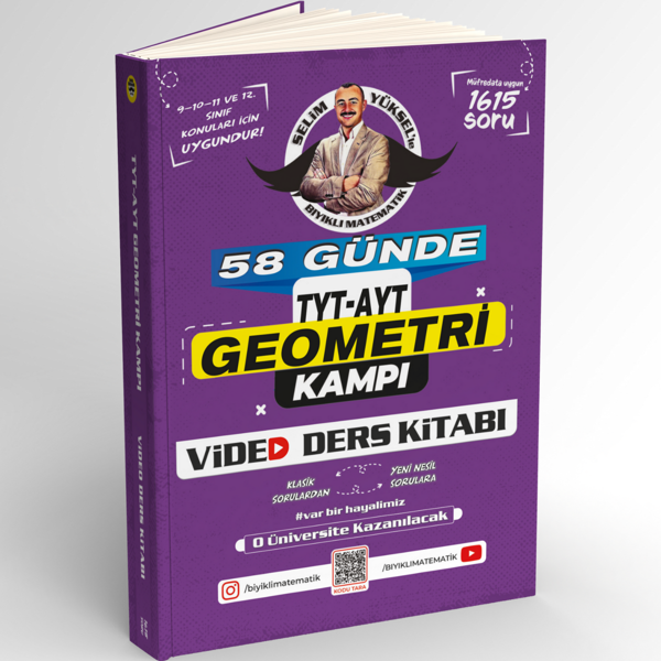 Bıyıklı Matematik 58 Günde TYT AYT Geometri Kampı Video Ders Kitabı - Bıyıklı Matematik Yayınları - Image 1