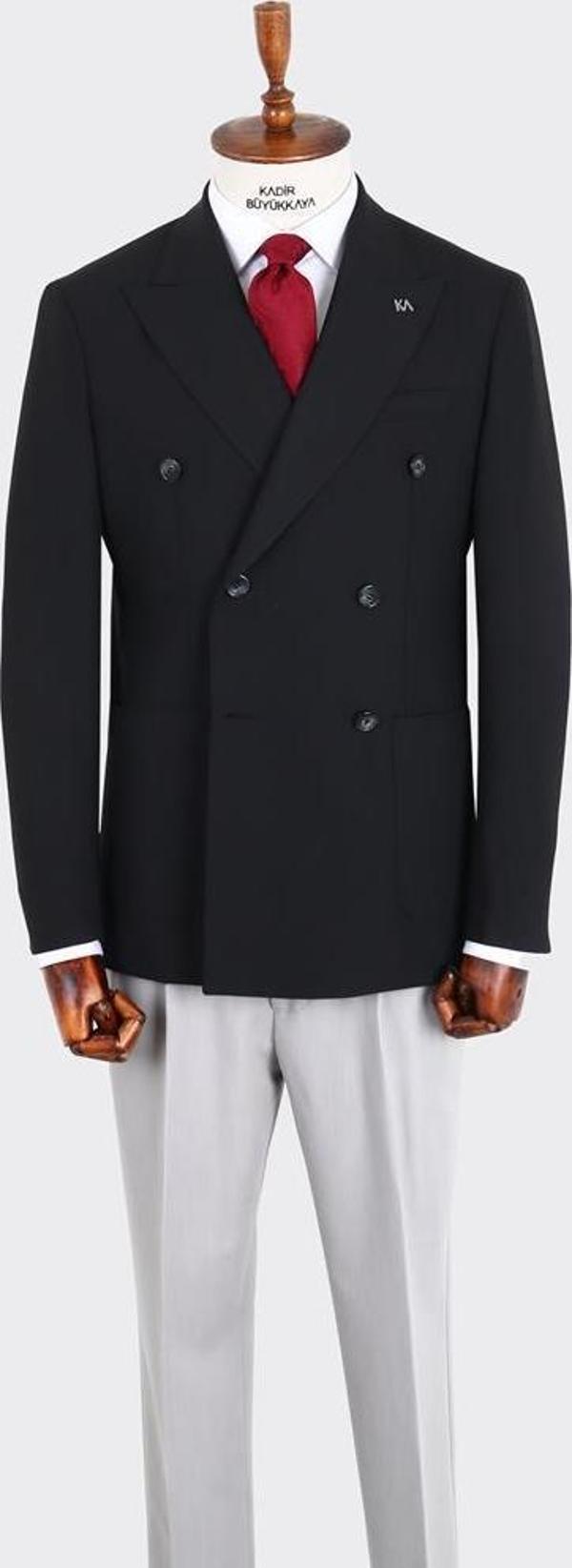 Kırlangıç Yaka Kruvaze Erkek Ceket-KAX5205S - Image 1