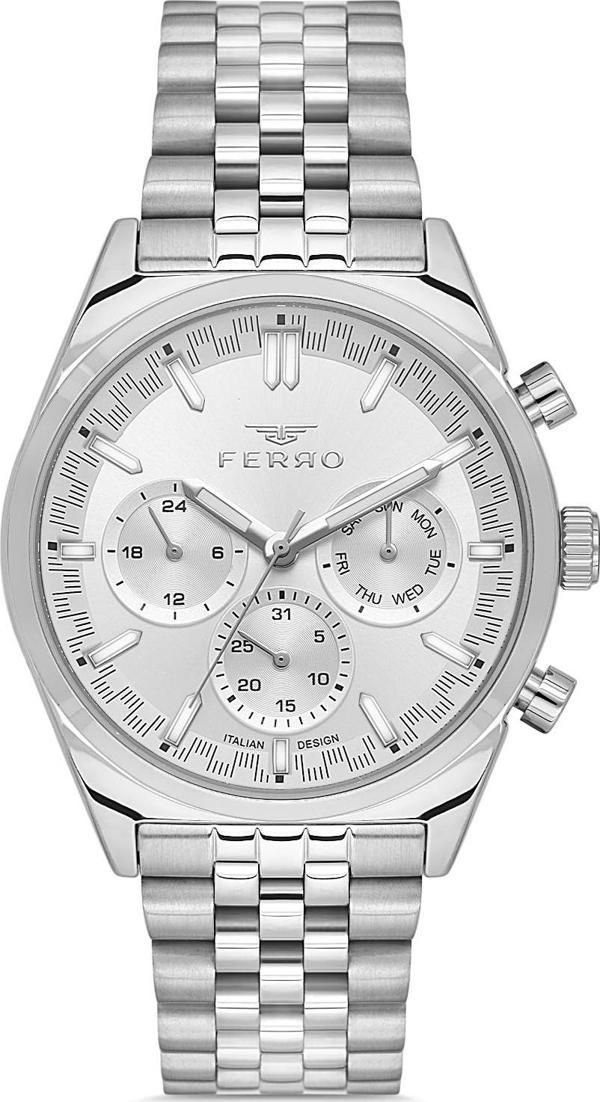Ferro FM11647AWT-A Quartz Çelik Gri 43 mm Erkek Kol Saati - Image 1