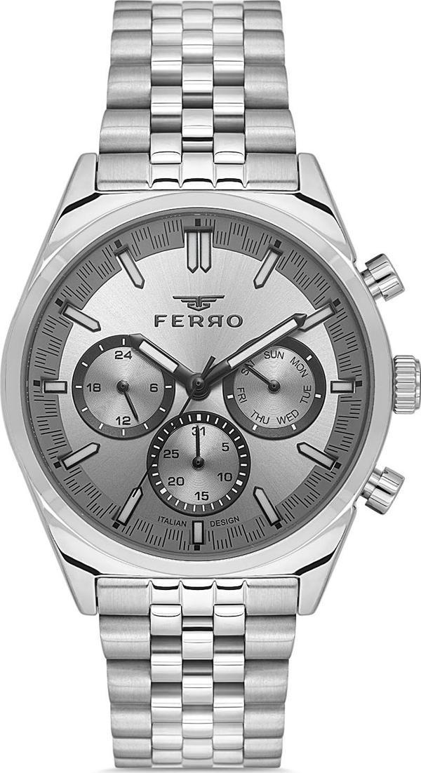 Ferro FM11647AWT-A4 Quartz Çelik Gri 43 mm Erkek Kol Saati - Image 1