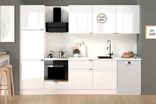 300 Cm %100 Mdf Tezgahlı Efil Ankastre Mutfak Dolabı - Image 1