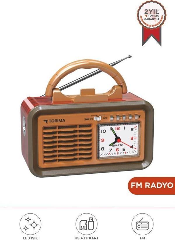 Torima D60 Kırmızı Nostalji Radyo Kablosuz Bluetooth Hoparlör - Image 1