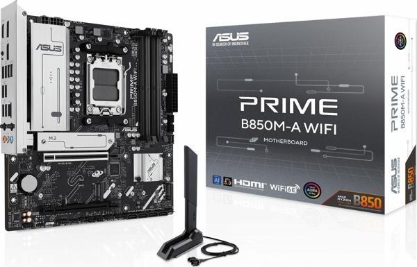 Asus Prime B850M-A WiFi DDR5 (8000MHz)OC M.2 HDMI/DP PCIe 5.0 AM5 mATX Anakart - Image 1