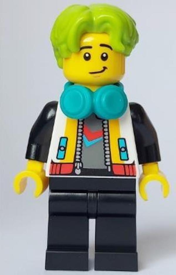 Lego Minifigür DJ Male White Jacket cty1653 - Image 1