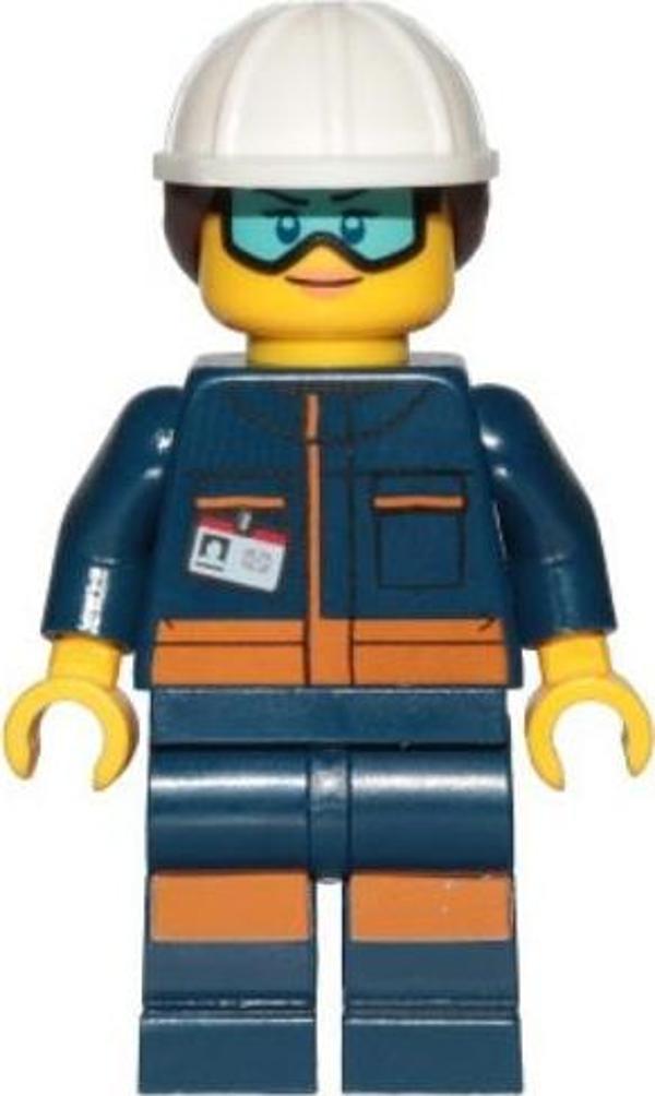 Lego Minifigür Ground Crew Technician Female cty1060 - Image 1