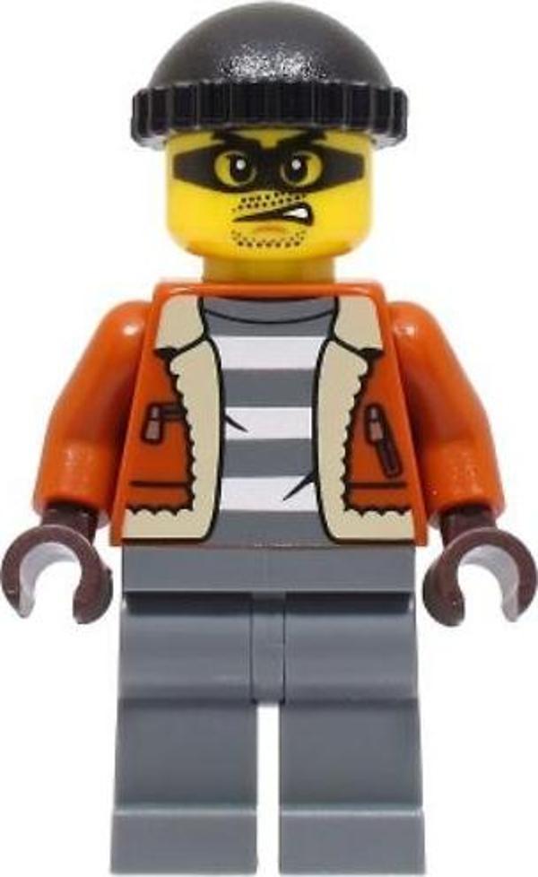 Lego Minifigür Police City Bandit Crook Male cty1566 - Image 1