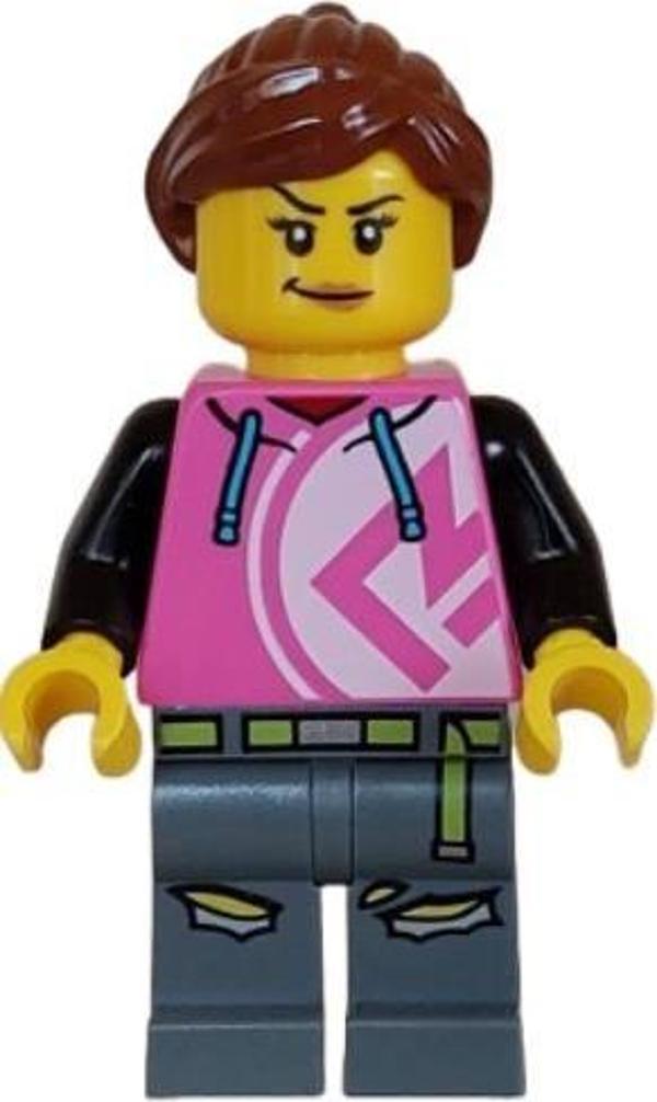 Lego Minifigür Kick Scooter Driver Female cty1626 - Image 1