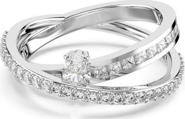 5691229 Swarovski Yüzük Hyperbola:Rıng 2 Row Whıte/Rhs 52 - Image 1