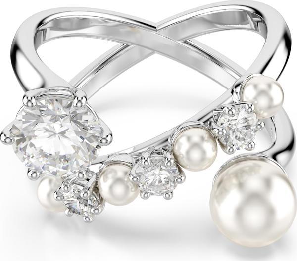 5714378 Swarovski Yüzük Matrıx:Rıng Pearl Open Whıte/Rhs 58 - Image 1