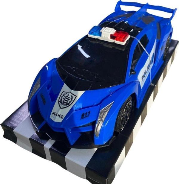 3D Işıklı Sesli Polis Arabası Oyuncak - Spor Araba - Image 1