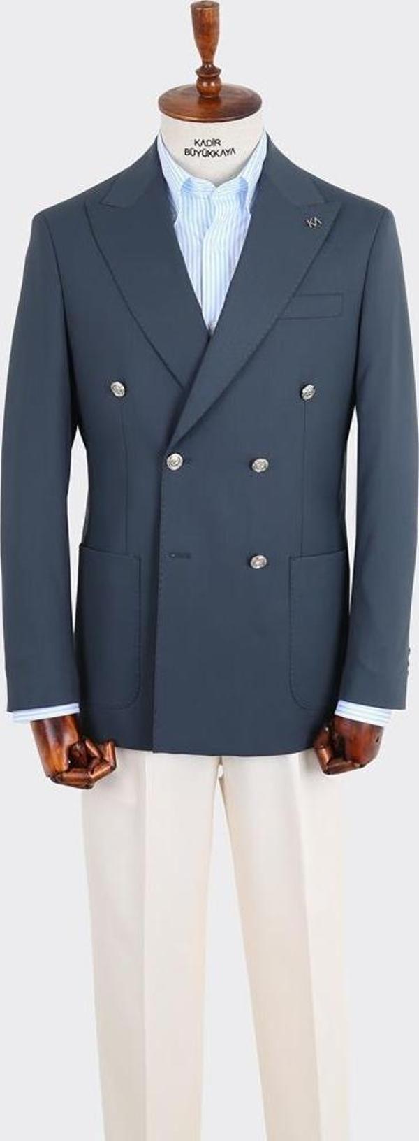 Kırlangıç Yaka Kruvaze Erkek Ceket-KAX5231S - Image 1