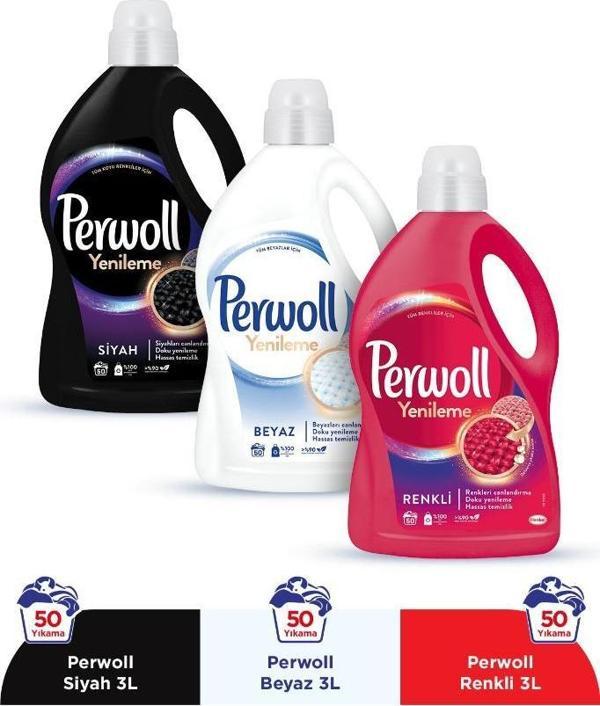 PERWOLL CAMASIR SIVISI 3LT SIYAH+BEYAZ+RENKLI - Image 1
