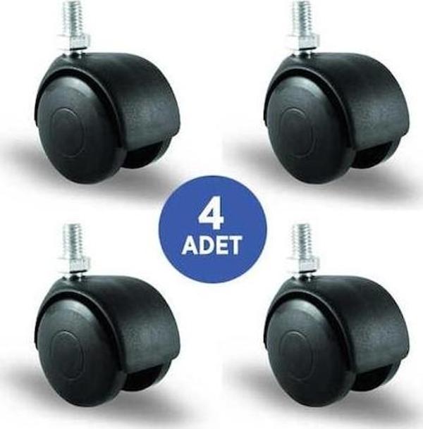 4 Adet Oynak Civatalı Mobilya Tekerleği Koltuk tekeri 50 lik - Image 1