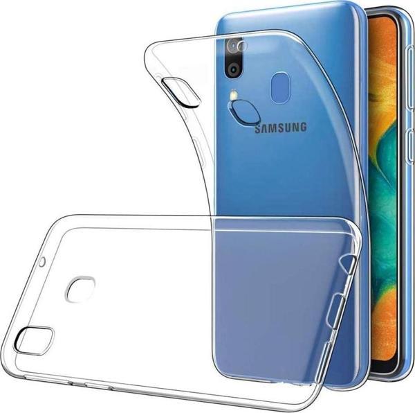 Samsung Galaxy A40 Uyumlu Kamera Korumalı Darbe Önleyici Ultra Slim TPU Şeffaf Silikon Kılıf - Image 1