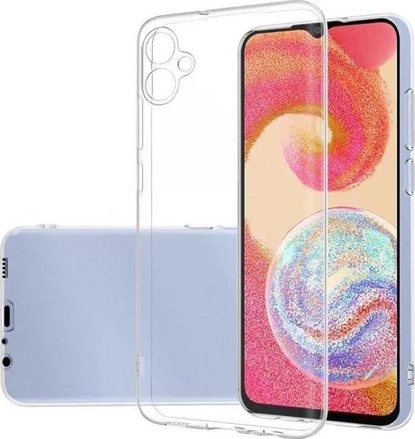 Samsung Galaxy A04E Uyumlu Kamera Korumalı Darbe Önleyici Ultra Slim TPU Şeffaf Silikon Kılıf - Image 1