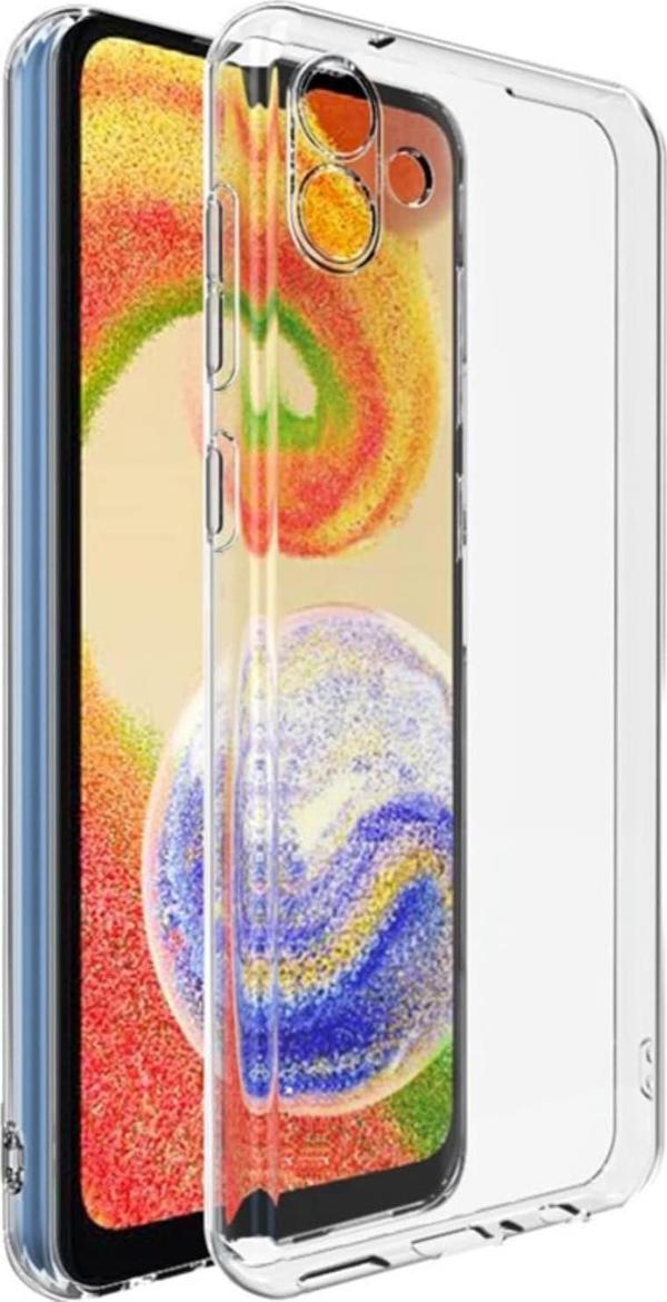 Samsung Galaxy A04 Uyumlu Kamera Korumalı Darbe Önleyici Ultra Slim TPU Şeffaf Silikon Kılıf - Image 1