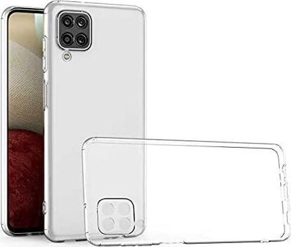 Samsung Galaxy A12 Uyumlu Kamera Korumalı Darbe Önleyici Ultra Slim TPU Şeffaf Silikon Kılıf - Image 1