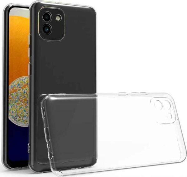 Samsung Galaxy A03 Uyumlu Kamera Korumalı Darbe Önleyici Ultra Slim TPU Şeffaf Silikon Kılıf - Image 1