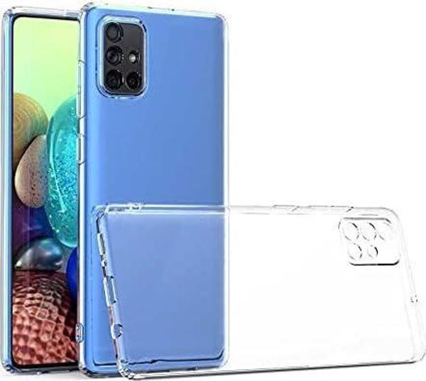 Samsung Galaxy A51 Uyumlu Kamera Korumalı Darbe Önleyici Ultra Slim TPU Şeffaf Silikon Kılıf - Image 1