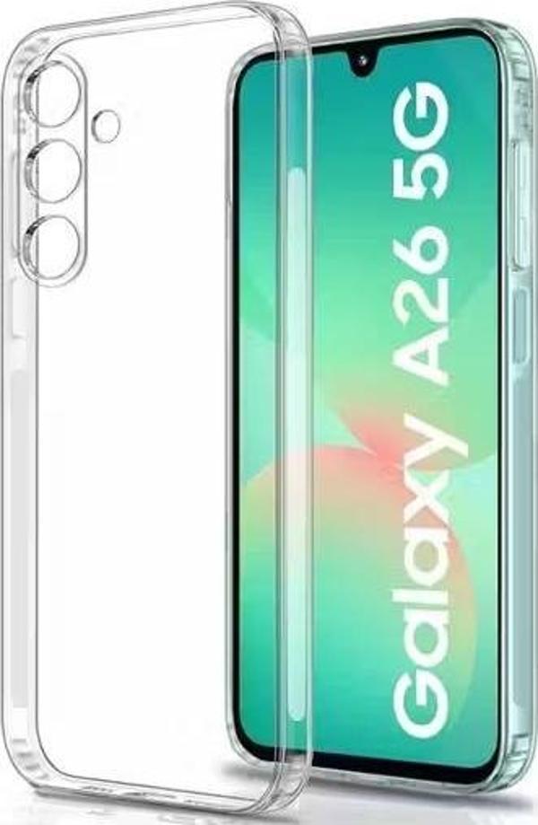 Samsung Galaxy A26 Uyumlu Kamera Korumalı Darbe Önleyici Ultra Slim TPU Şeffaf Silikon Kılıf - Image 1
