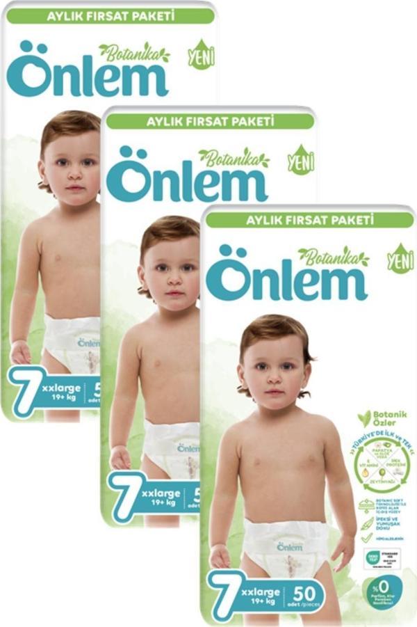 Önlem Botanika 7 Numara Bebek Bezi xxLarge 19+ Kg 50 li X 3 Adet - Image 1