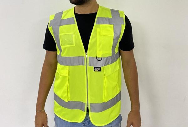 Motosiklet Yüksek Görünümlü Yelek Reflektörlü Fermuarlı Reflektik Motorcu Yelek Yeni Yasaya Uygun  MTRRFLT-SR-2XL - Image 1