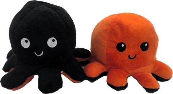 62054 Mood Değiştiren Peluş Ahtapot 20 cm. SİYAH - TURUNCU - Image 1