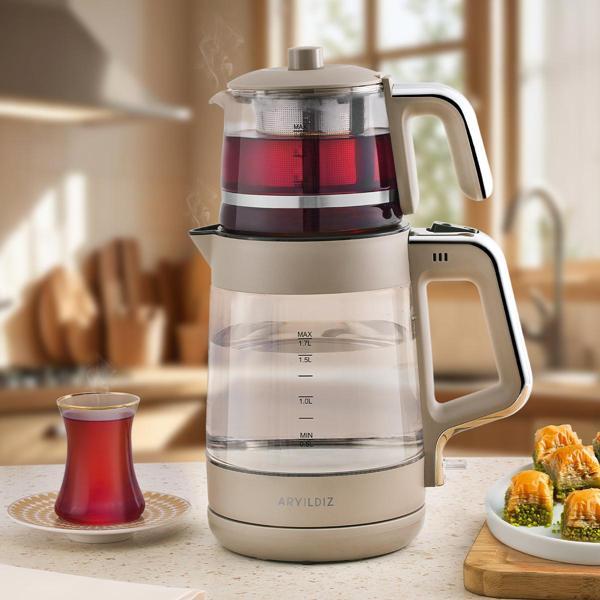 Aryıldız Glow Çay Makinesi Bej - Image 1
