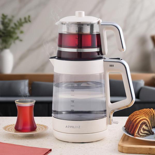 Aryıldız Glow Çay Makinesi Krem - Image 1