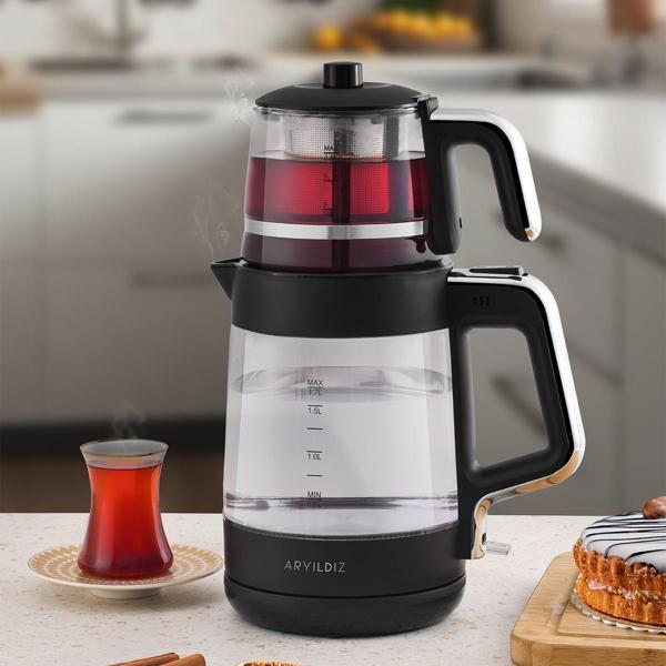 Aryıldız Glow Çay Makinesi Siyah - Image 1