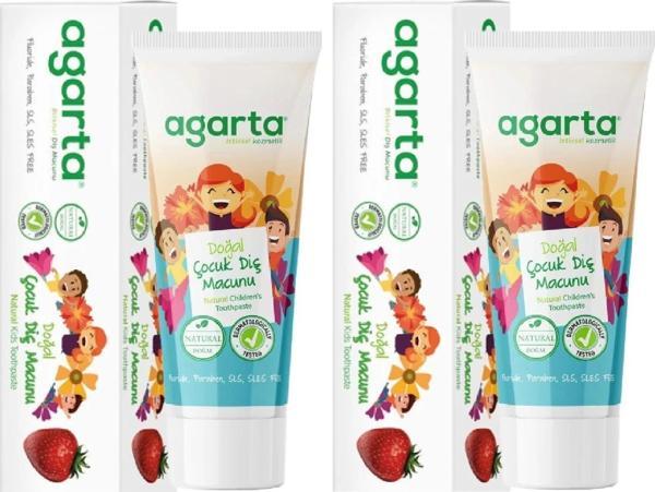 Doğal Çocuk Diş Macunu Çilekli 75 Ml 2Adet - Image 1