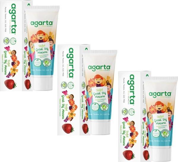 Doğal Çocuk Diş Macunu Çilekli 75 Ml 3Adet - Image 1