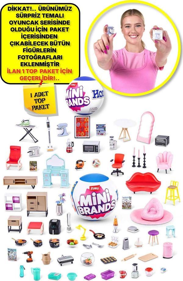 Mini Brands Mini Home   Ev Eşyası Sürpriz Fügürleri Top Paket - 1  ADET - Image 1
