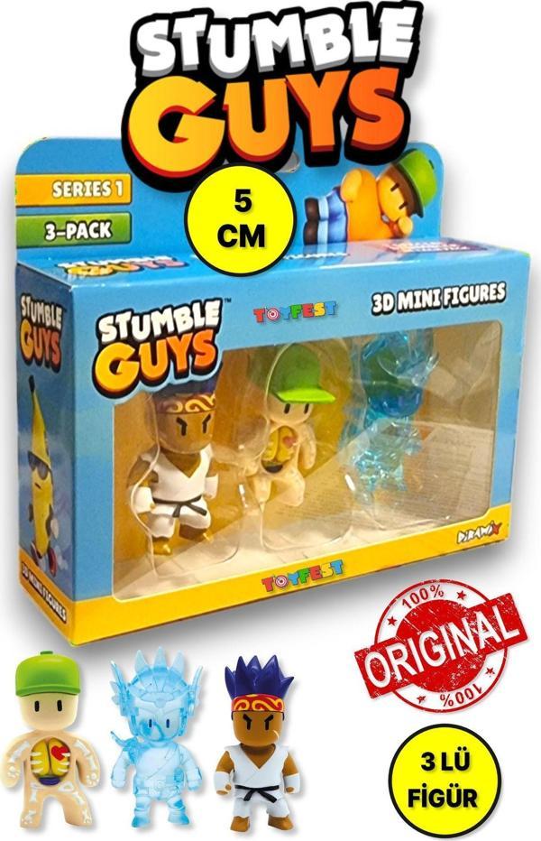 Stumble Guys Seri 1 - 3D Mini 3 lü Figür Seti - 3 ADET Sensei Inside Out Frozen Valkyrie - 5 cm - Image 1