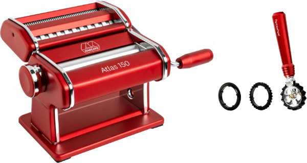 Marcato Atlas 150 Kırmızı Makarna Makinesi + Pastawheel - Image 1