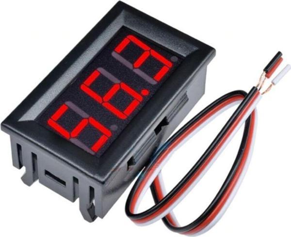 Alkatronik 0.56 Inch Dc 0-100v Digital Kırmızı Voltmetre 3 Telli Panel Tip - Image 1
