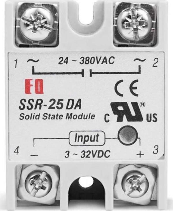 Alkatronik SSR-25DA SSR Röle AC Çıkış DC Tetik 25A AC 24-380V Tek Fazlı Solid State Röle Elektronik Anahtar - Image 1